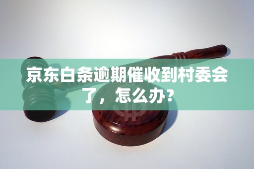 京东白条逾期催收到村委会了，怎么办？