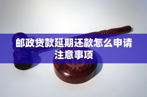 邮政贷款延期还款怎么申请注意事项