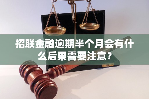 招联金融逾期半个月会有什么后果需要注意？