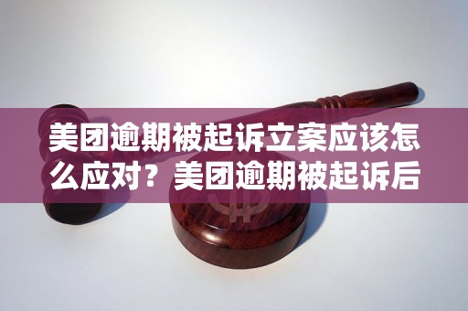 美团逾期被起诉立案应该怎么应对？美团逾期被起诉后的解决方法