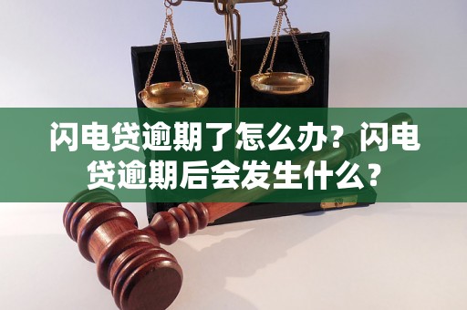 闪电贷逾期了怎么办？闪电贷逾期后会发生什么？