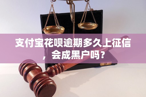 支付宝花呗逾期多久上征信，会成黑户吗？