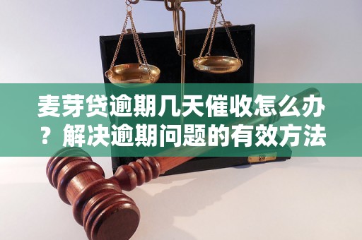 麦芽贷逾期几天催收怎么办？解决逾期问题的有效方法分享