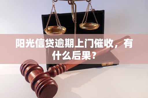 阳光信贷逾期上门催收，有什么后果？