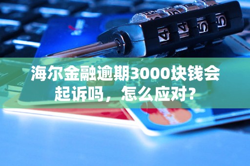 海尔金融逾期3000块钱会起诉吗，怎么应对？