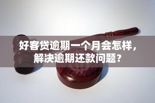 好客贷逾期一个月会怎样，解决逾期还款问题？