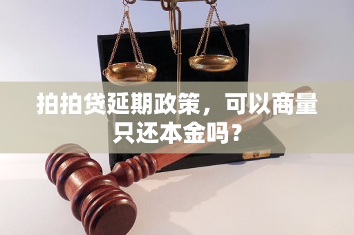 拍拍贷延期政策，可以商量只还本金吗？