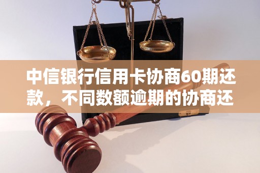 中信银行信用卡协商60期还款，不同数额逾期的协商还款经验分享