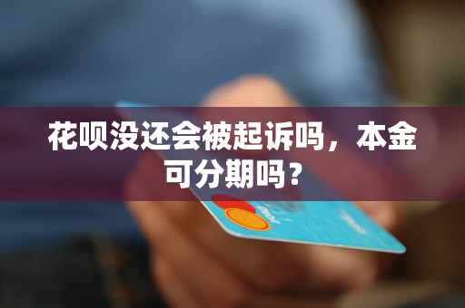 花呗没还会被起诉吗，本金可分期吗？