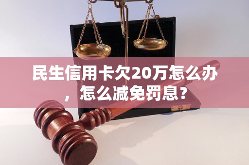 民生信用卡欠20万怎么办，怎么减免罚息？