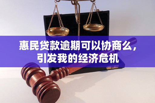 惠民贷款逾期可以协商么，引发我的经济危机