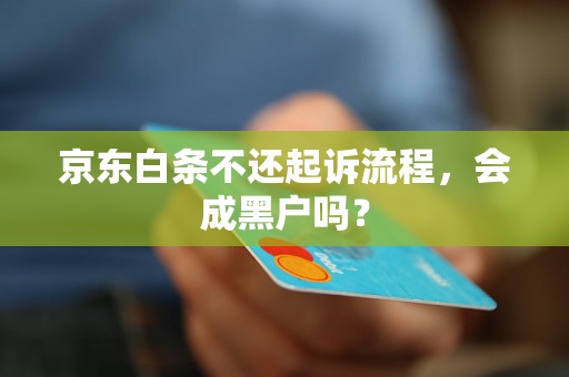 京东白条不还起诉流程，会成黑户吗？