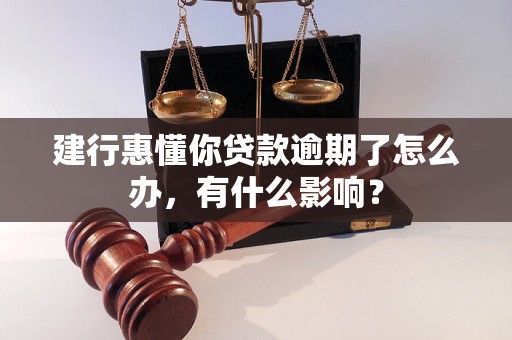 建行惠懂你贷款逾期了怎么办，有什么影响？