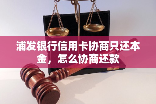 浦发银行信用卡协商只还本金，怎么协商还款