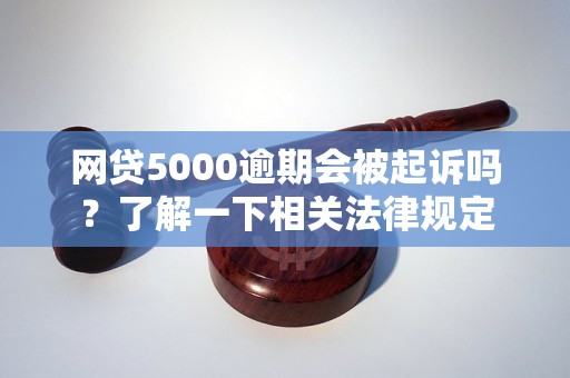 网贷5000逾期会被起诉吗？了解一下相关法律规定