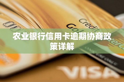 农业银行信用卡逾期协商政策详解