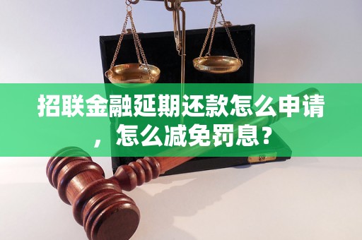 招联金融延期还款怎么申请，怎么减免罚息？