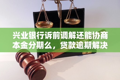 兴业银行诉前调解还能协商本金分期么，贷款逾期解决方案与处理策略