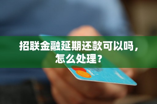 招联金融延期还款可以吗，怎么处理？