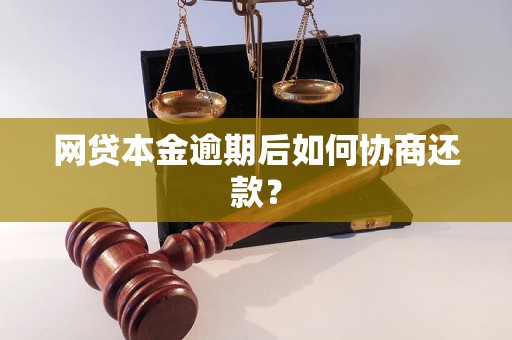 网贷本金逾期后如何协商还款？