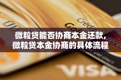 微粒贷能否协商本金还款,微粒贷本金协商的具体流程