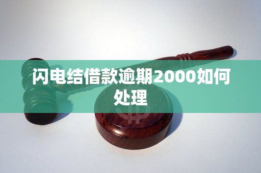 闪电结借款逾期2000如何处理