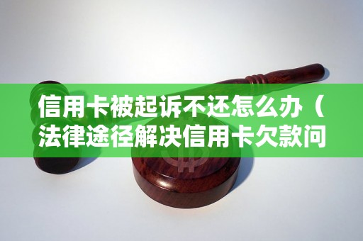 信用卡被起诉不还怎么办（法律途径解决信用卡欠款问题）