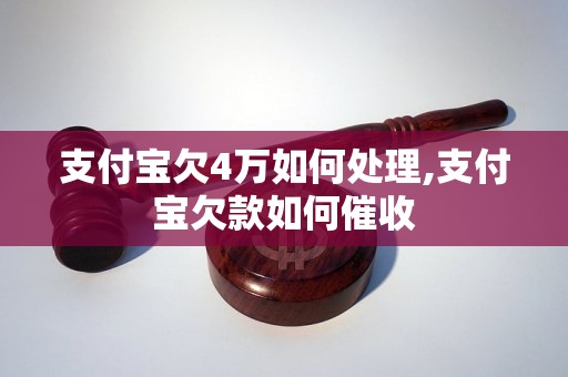 支付宝欠4万如何处理,支付宝欠款如何催收