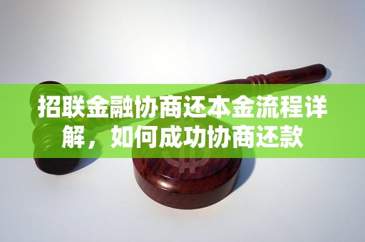 招联金融协商还本金流程详解，如何成功协商还款