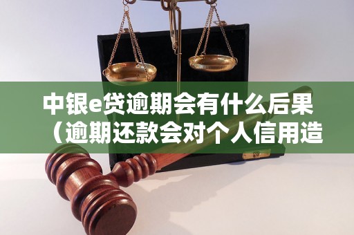 中银e贷逾期会有什么后果（逾期还款会对个人信用造成什么影响）