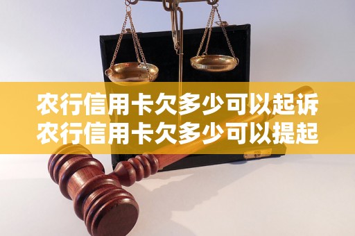 农行信用卡欠多少可以起诉农行信用卡欠多少可以提起法律诉讼？