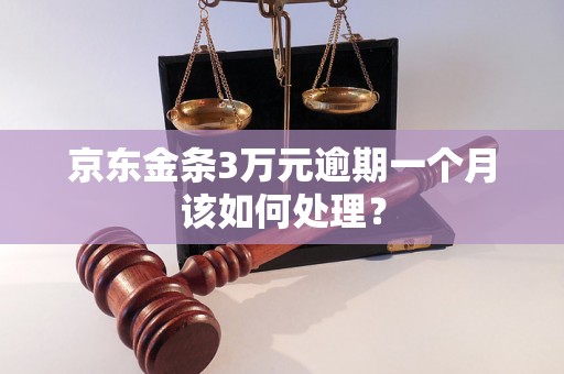 京东金条3万元逾期一个月该如何处理？