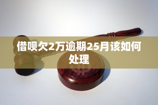 借呗欠2万逾期25月该如何处理