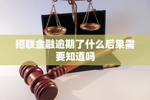 招联金融逾期了什么后果需要知道吗