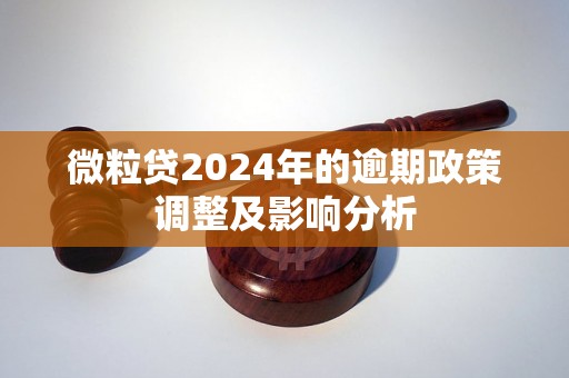 微粒贷2024年的逾期政策调整及影响分析