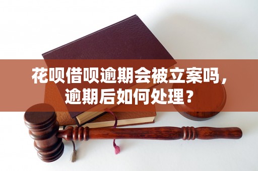 花呗借呗逾期会被立案吗，逾期后如何处理？