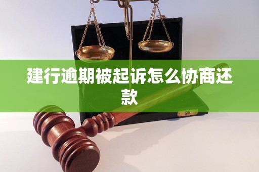 建行逾期被起诉怎么协商还款