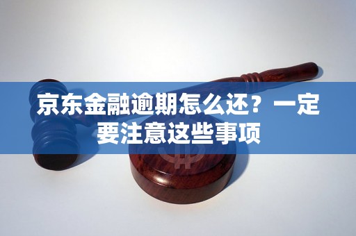 京东金融逾期怎么还？一定要注意这些事项