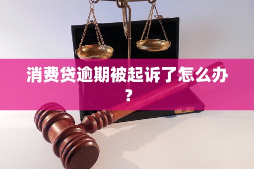 消费贷逾期被起诉了怎么办？