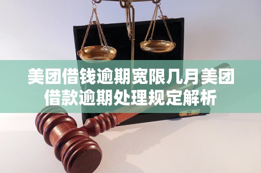 美团借钱逾期宽限几月美团借款逾期处理规定解析