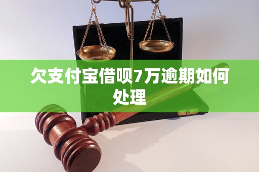 欠支付宝借呗7万逾期如何处理