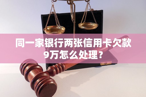 同一家银行两张信用卡欠款9万怎么处理？