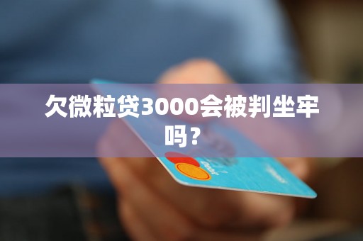 欠微粒贷3000会被判坐牢吗？