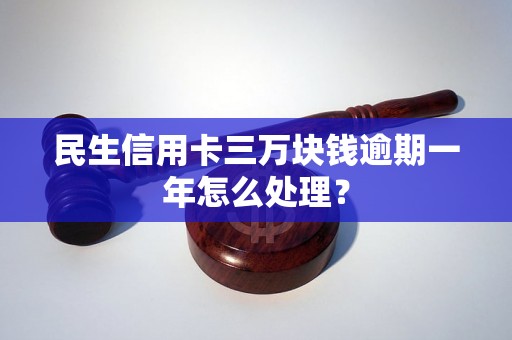 民生信用卡三万块钱逾期一年怎么处理？