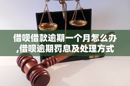 借呗借款逾期一个月怎么办,借呗逾期罚息及处理方式