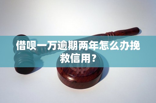 借呗一万逾期两年怎么办挽救信用？