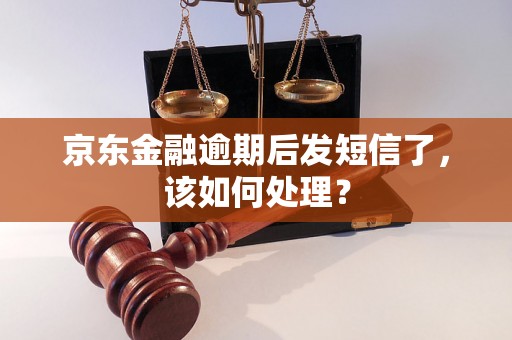 京东金融逾期后发短信了，该如何处理？