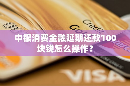 中银消费金融延期还款100块钱怎么操作？