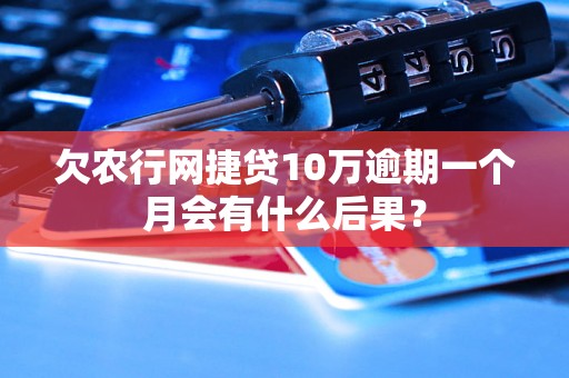 欠农行网捷贷10万逾期一个月会有什么后果？