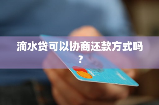 滴水贷可以协商还款方式吗？